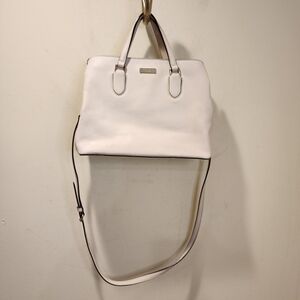 Kate Spade Rose Textured Leather Shoulder Bag with Adjustable Strap